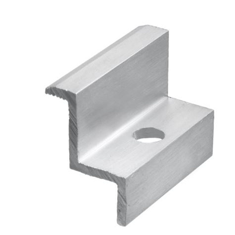 Klema skrajna srebrna 30mm