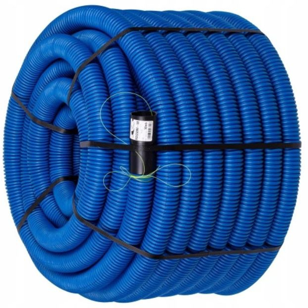 Rura karbowana AROT 50/25 niebieska w kręgach (25m)